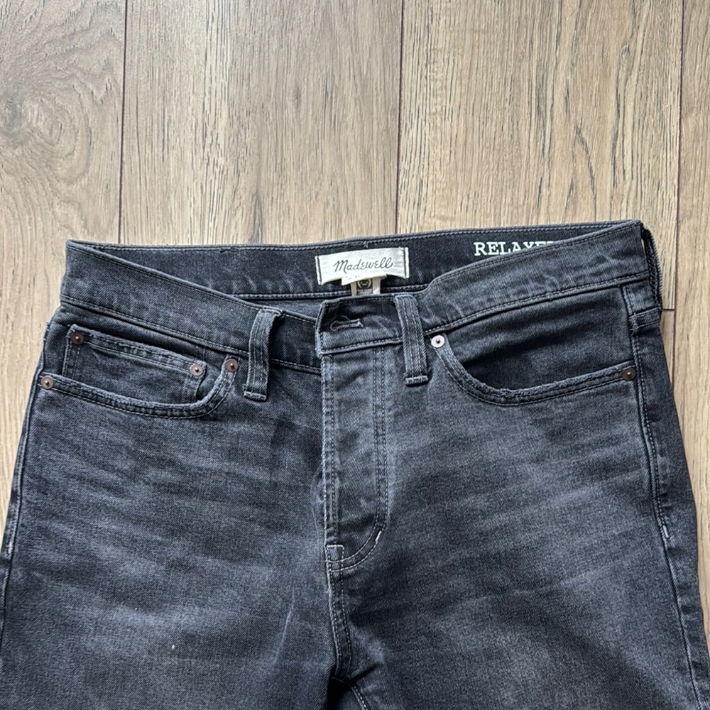 Madewell Relaxed Taper Men's Washed Black Jeans 31x32